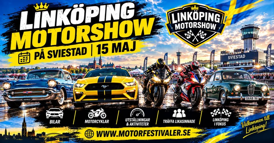 Linköping Motorshow 15 Maj 2027